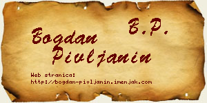 Bogdan Pivljanin vizit kartica